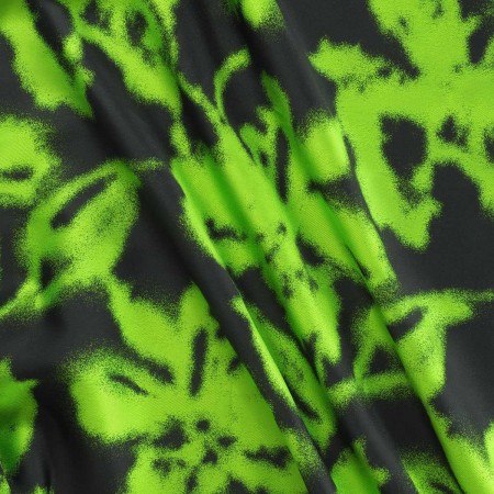 Green jacquard floral design